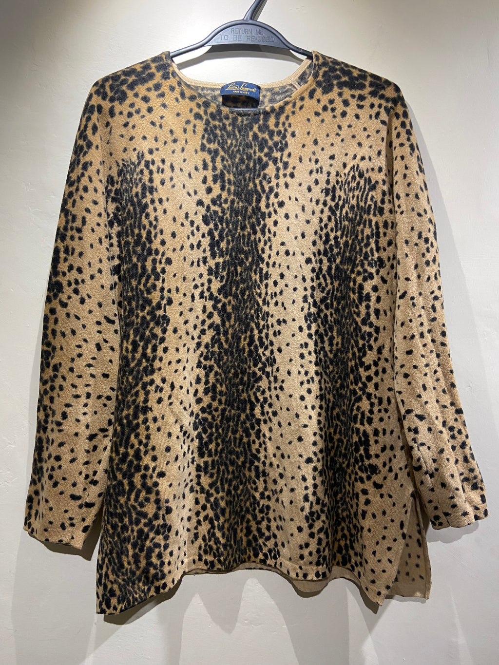 Italian Wool and Angora Leopard Print Jumper (12-14)