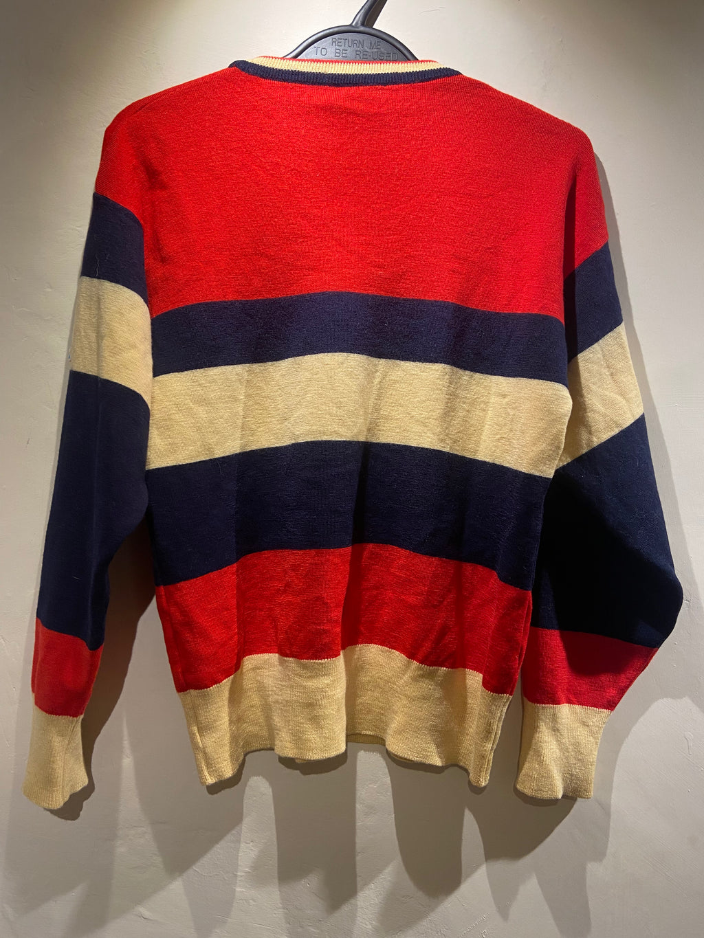Linea Time Red, Yellow and Blue stripe wool mix jumper (10)