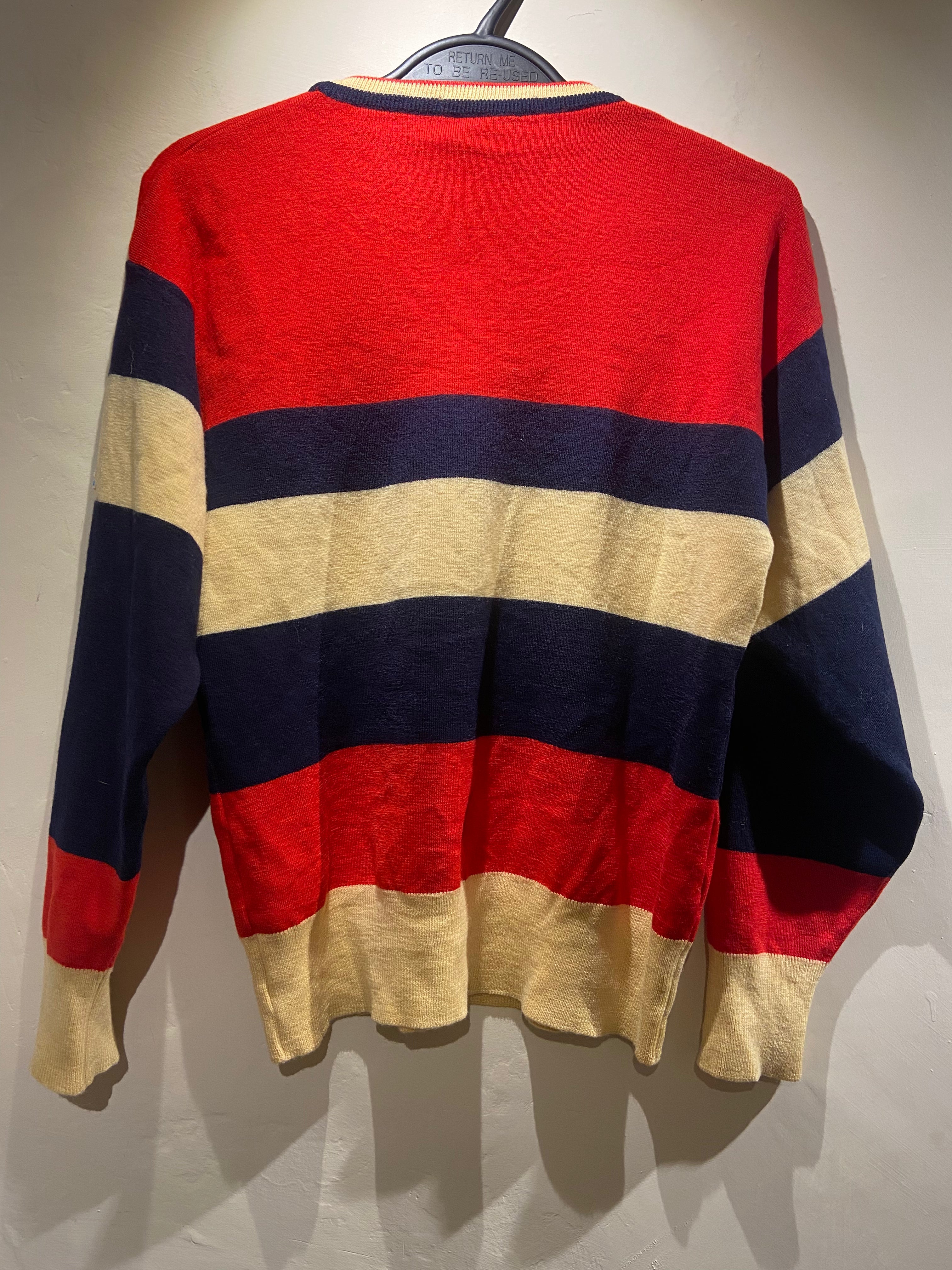 Linea Time Red, Yellow and Blue stripe wool mix jumper (10)