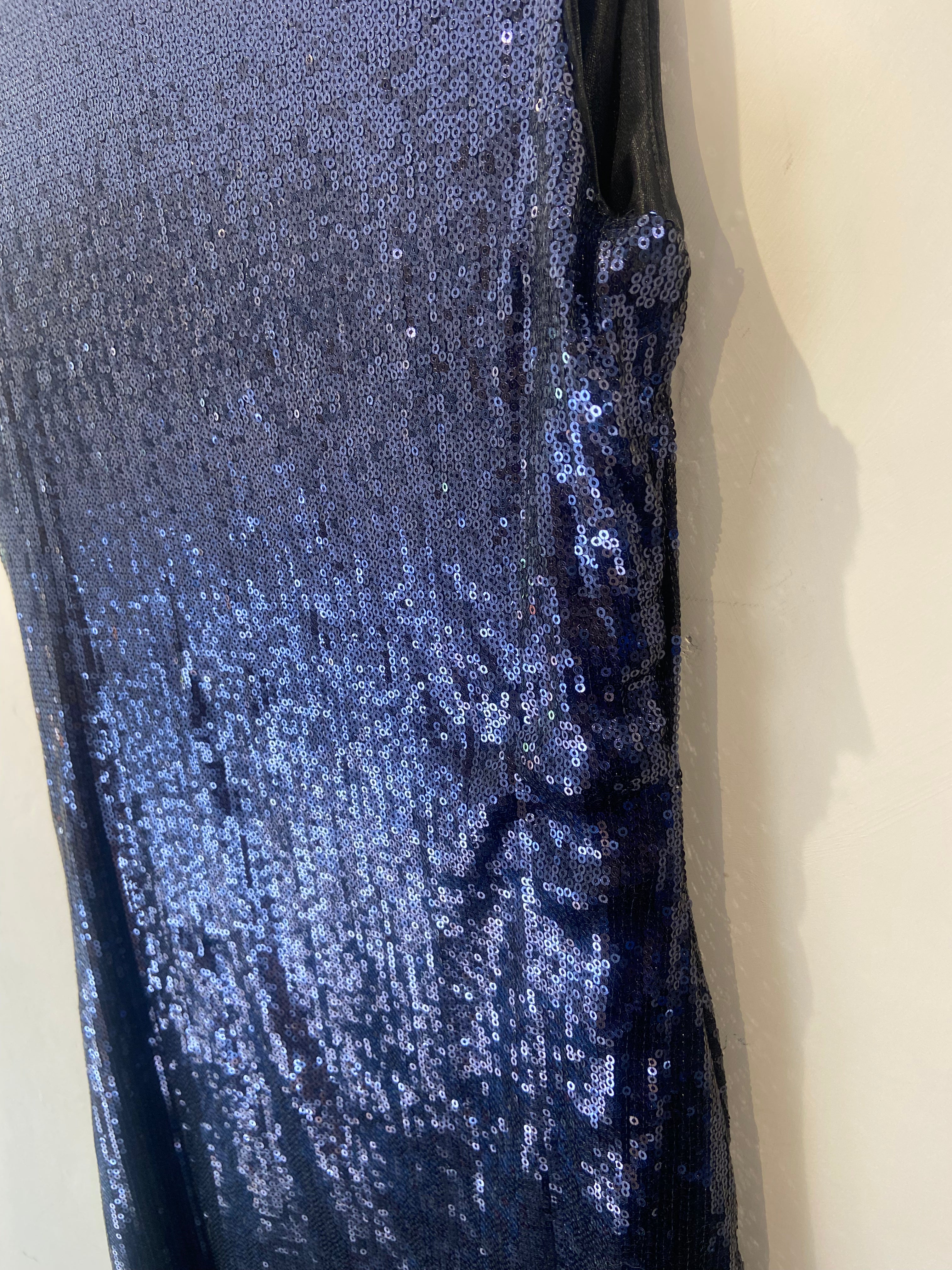 Jean Paul Gaultier Midnight blue sequin mini dress (6-8)