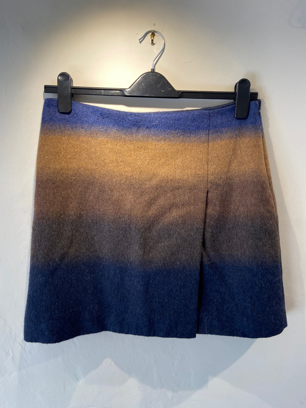 Jigsaw Ombre blue and brown wool mini skirt (10-12)
