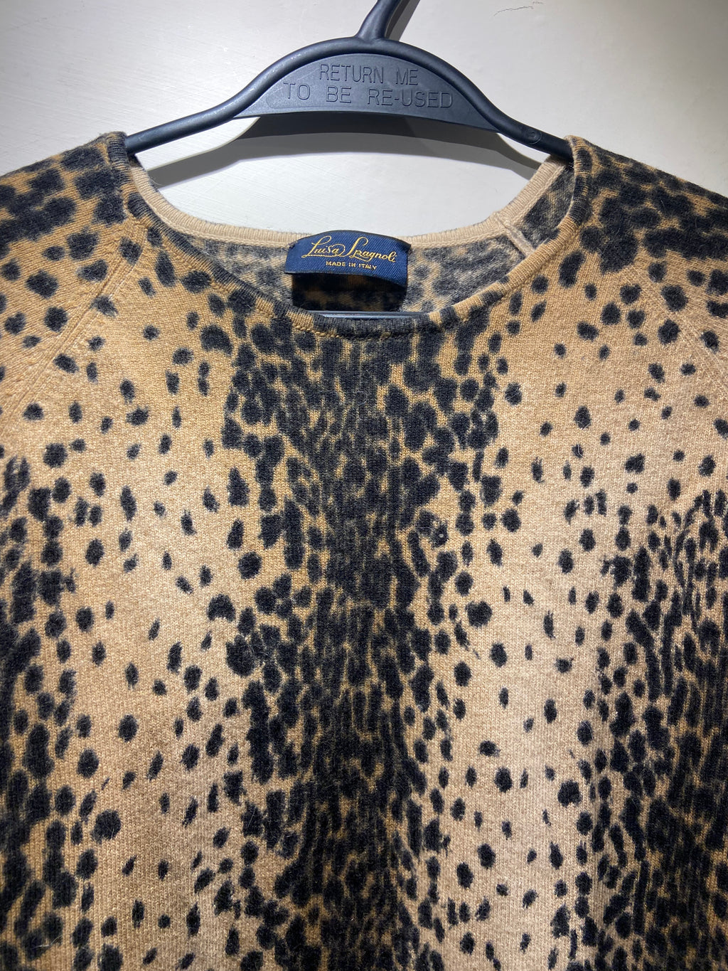 Italian Wool and Angora Leopard Print Jumper (12-14)