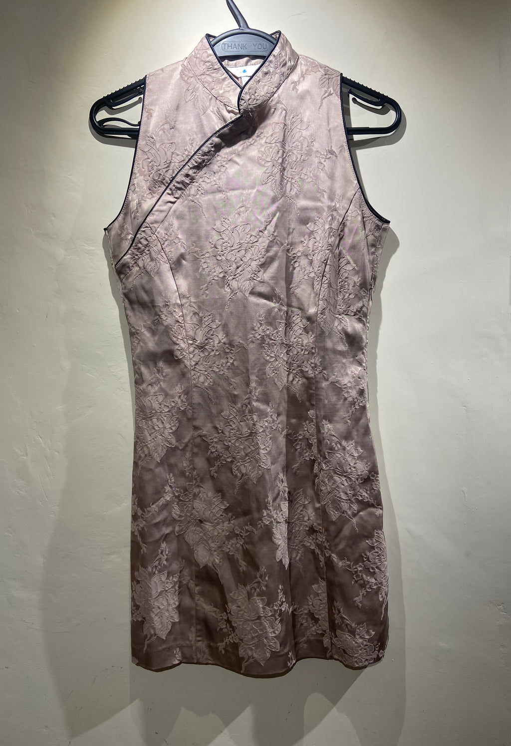 Kookai Mocha Brown Mini dress with black piping (6-8)