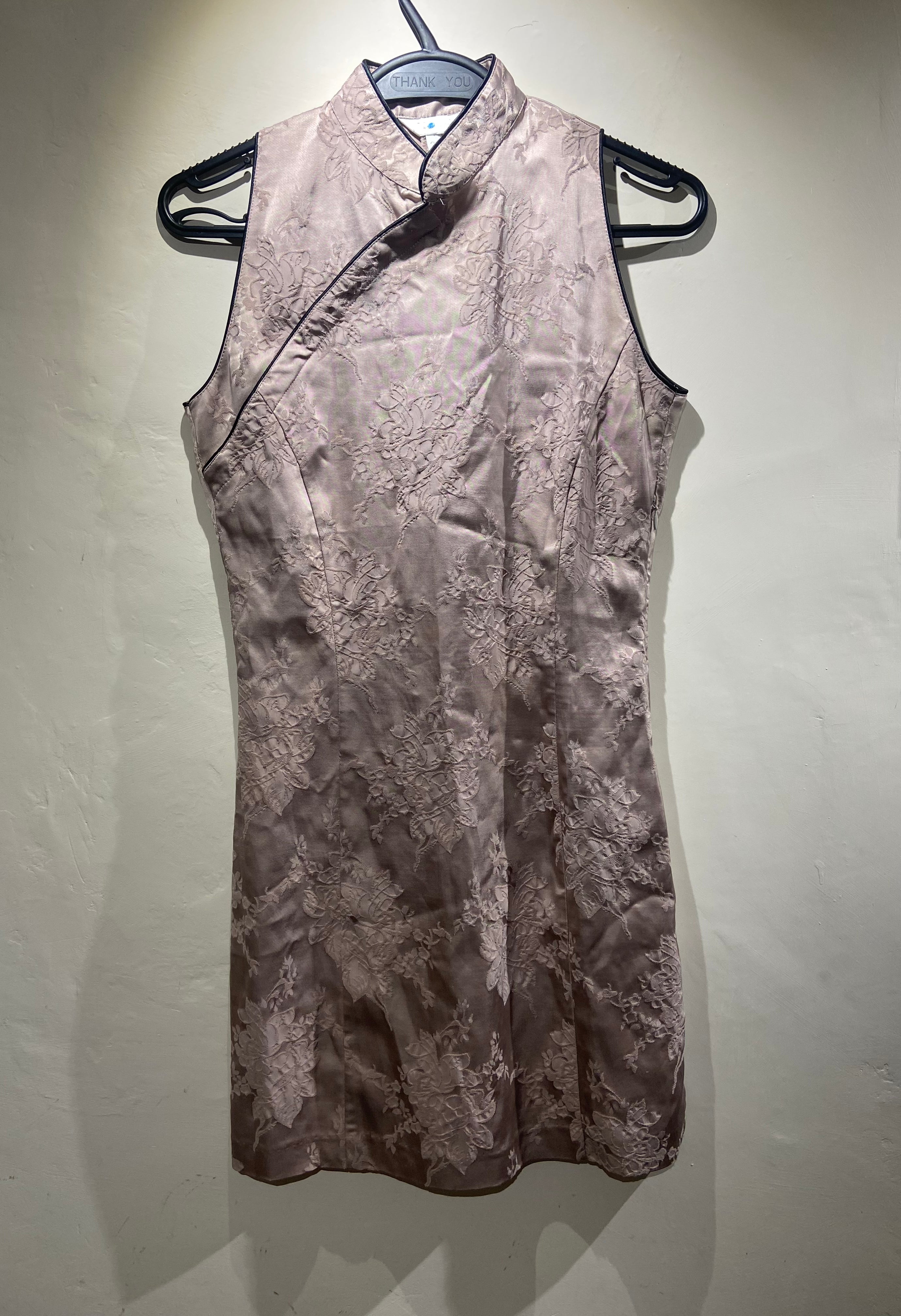 Kookai Mocha Brown Mini dress with black piping (6-8)