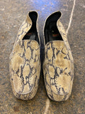 Snakeskin Beige and Black leather loafers (5/38.5)
