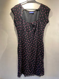 Etam Black Mesh Floral sweetheart mini dress, size 16-18