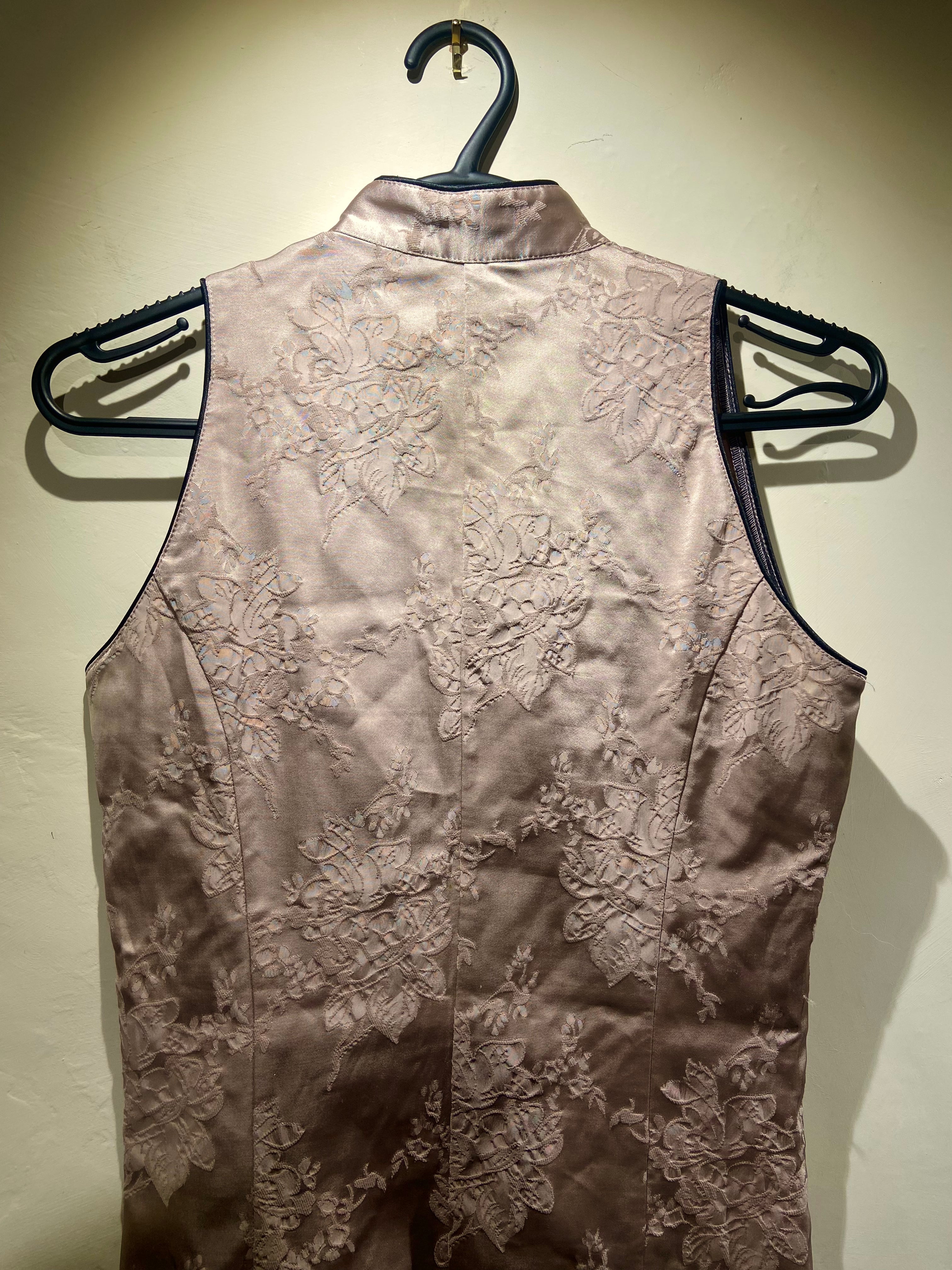 Kookai Mocha Brown Mini dress with black piping (6-8)