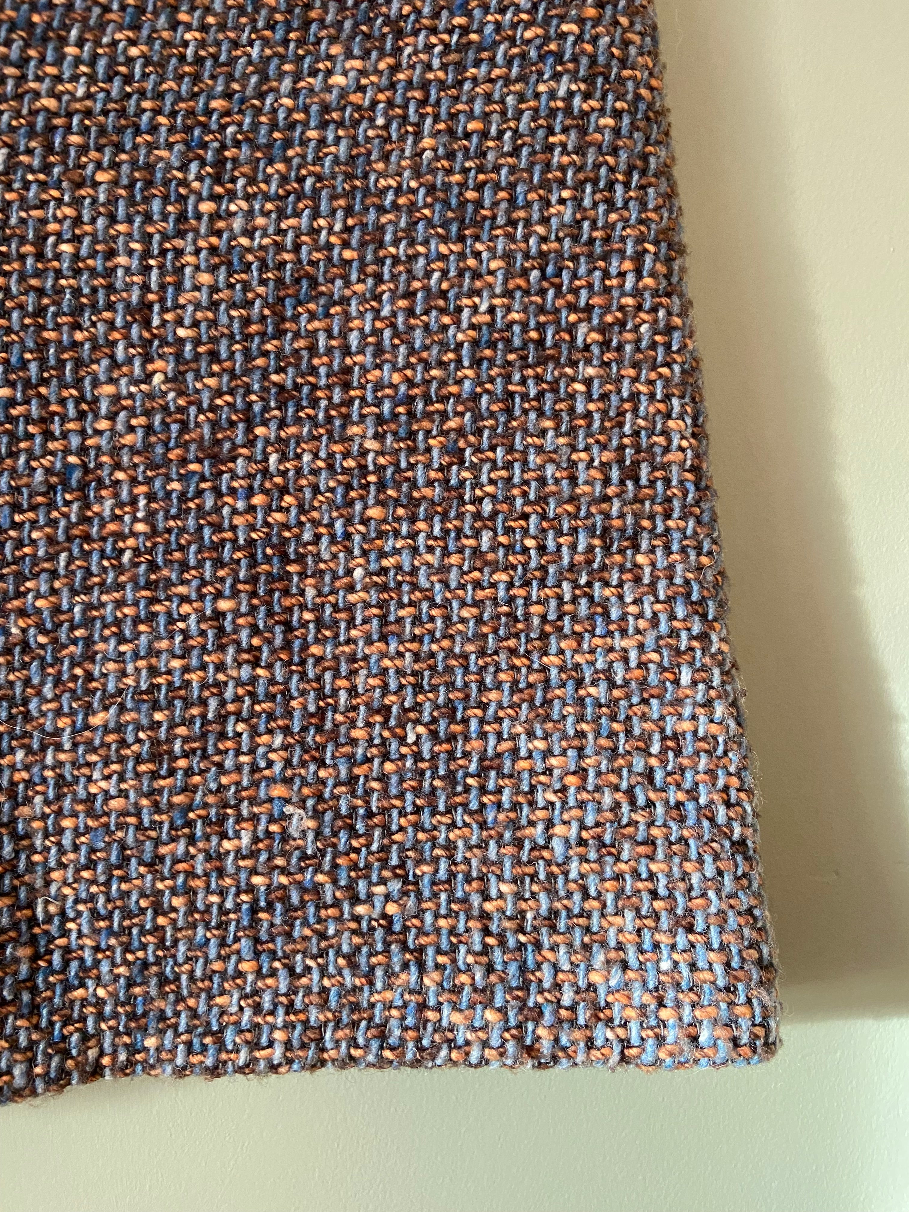 2000s Kookai wool mix tweed & denim mini skirt, size 6