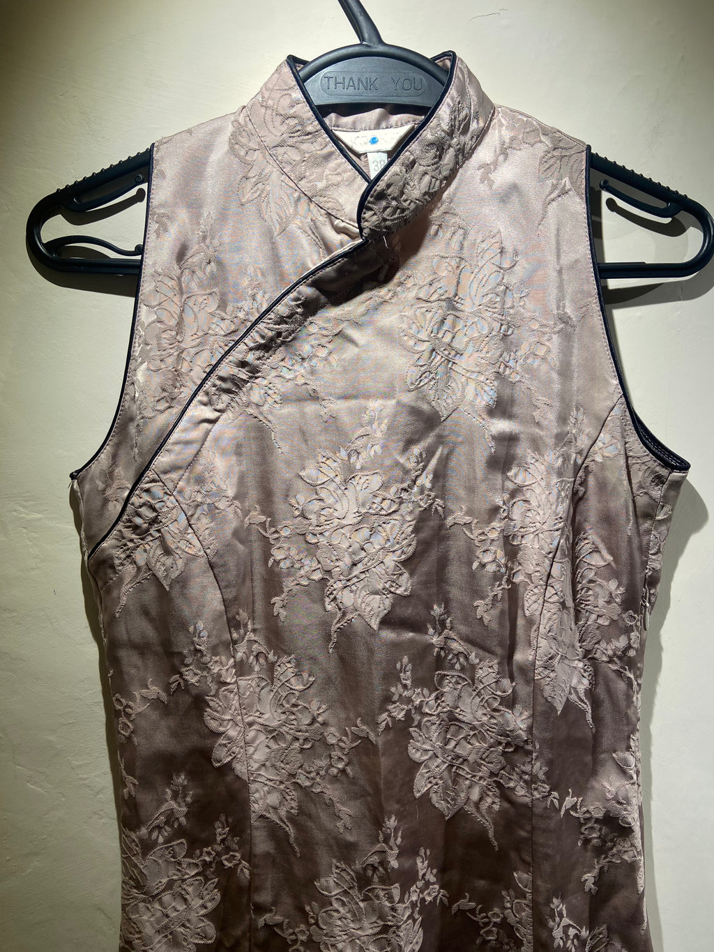 Kookai Mocha Brown Mini dress with black piping (6-8)