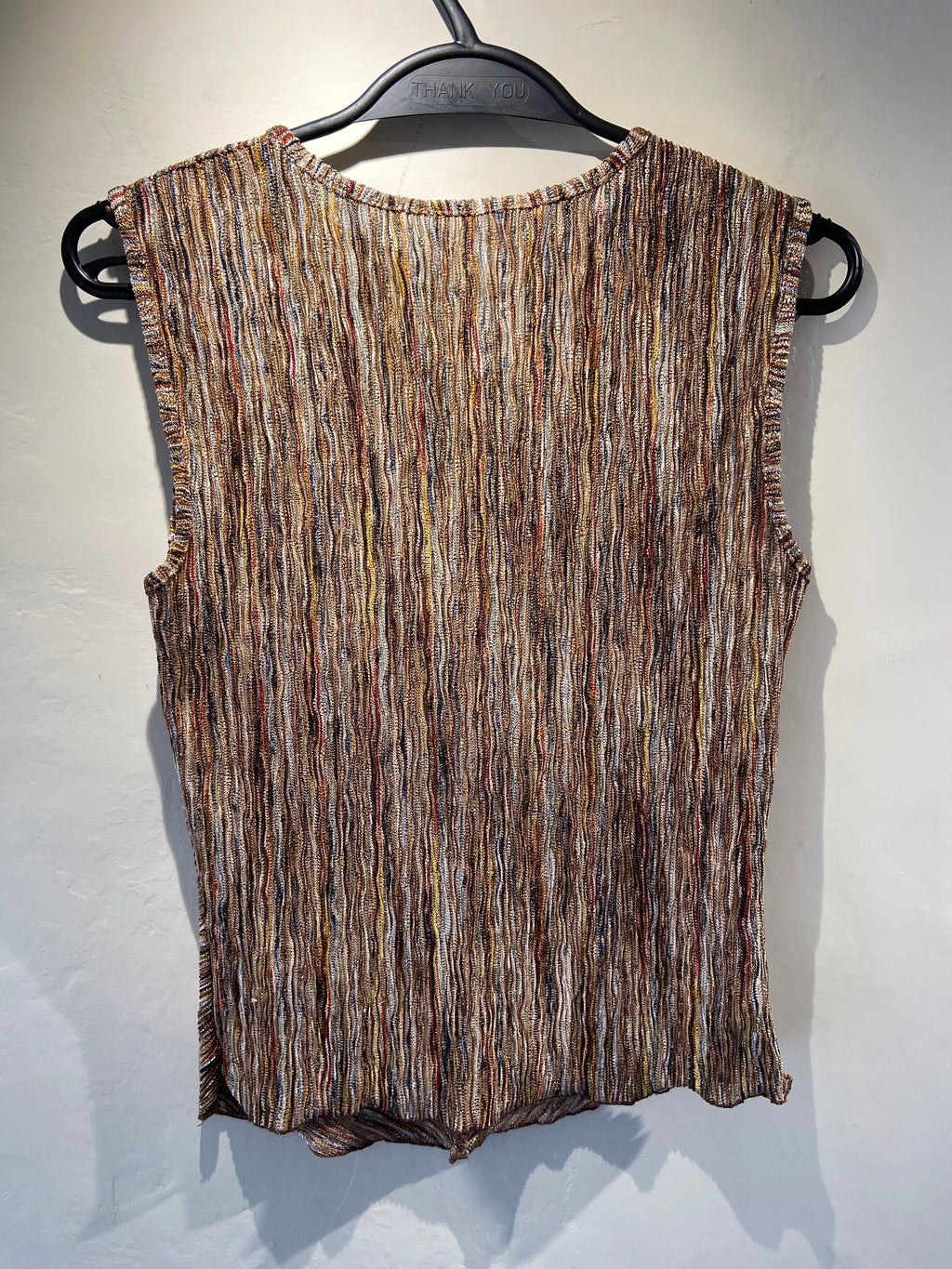 Wallis Y2K Multi-colour thread vest top, size 10 petite