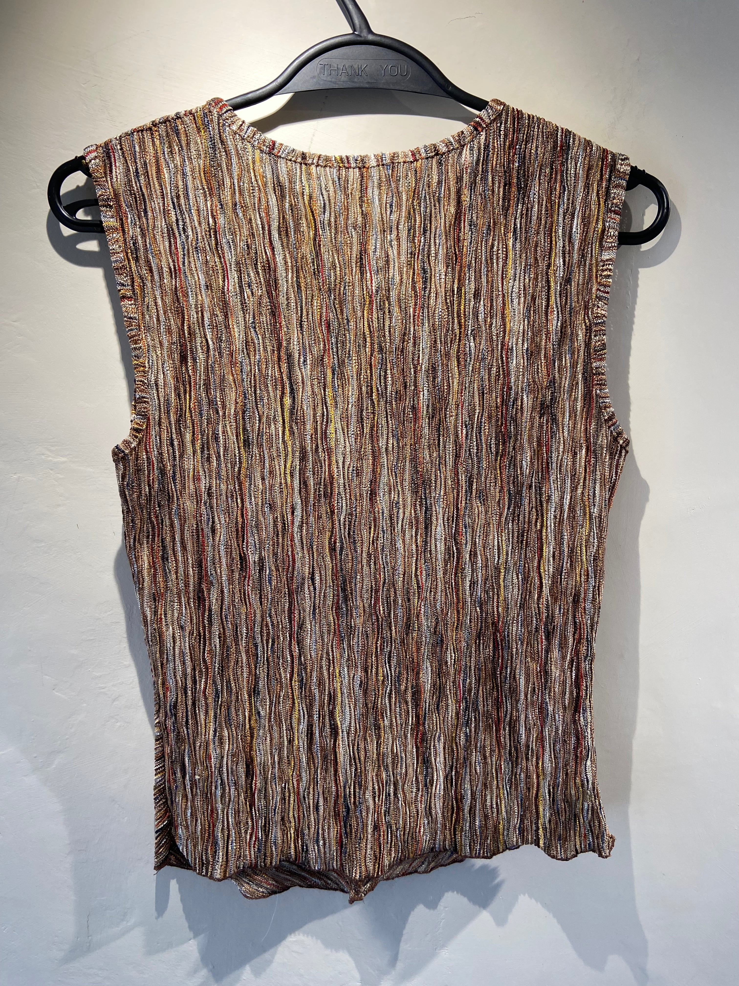 Wallis Y2K Multi-colour thread vest top, size 10 petite