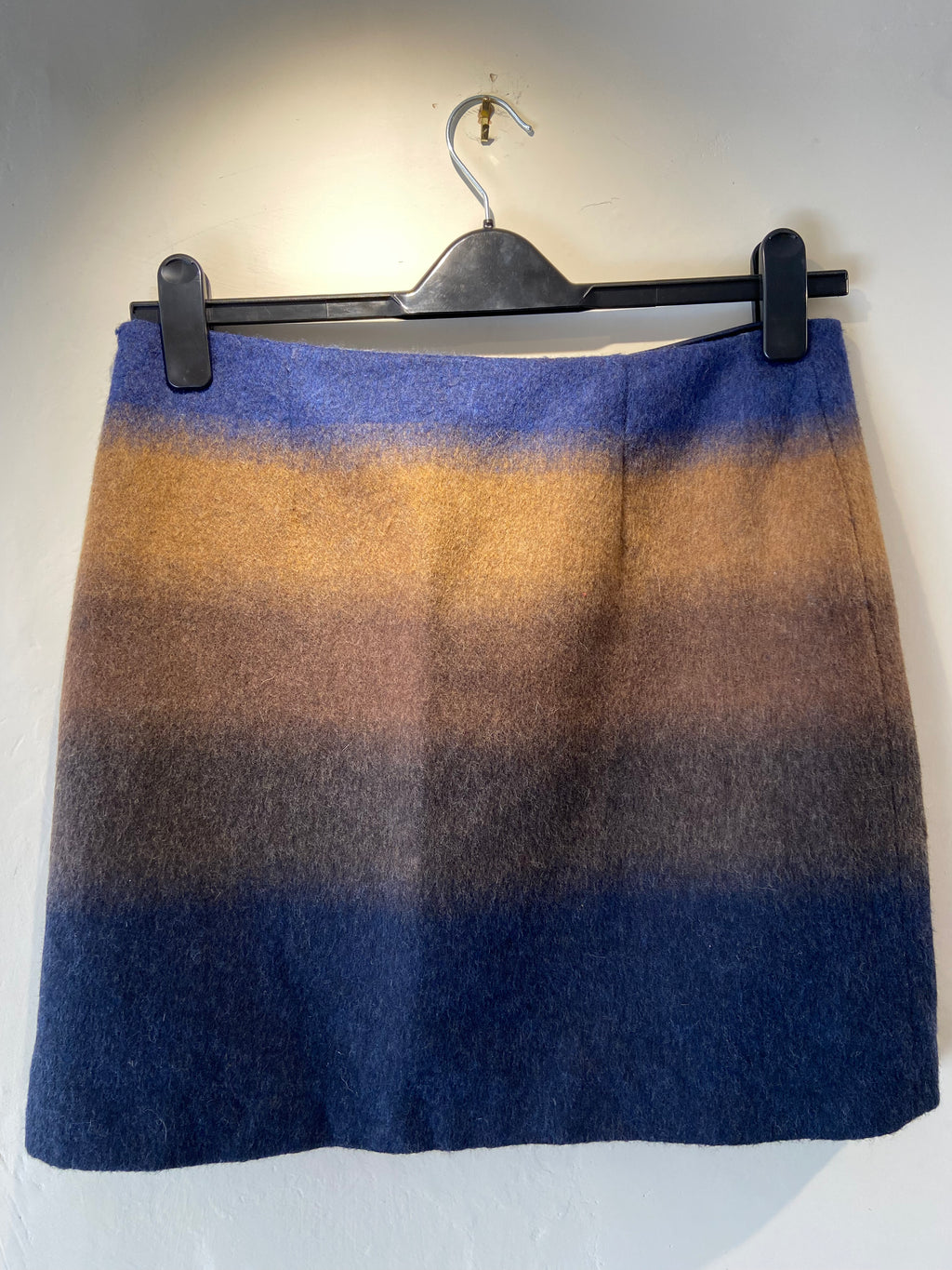 Jigsaw Ombre blue and brown wool mini skirt (10-12)