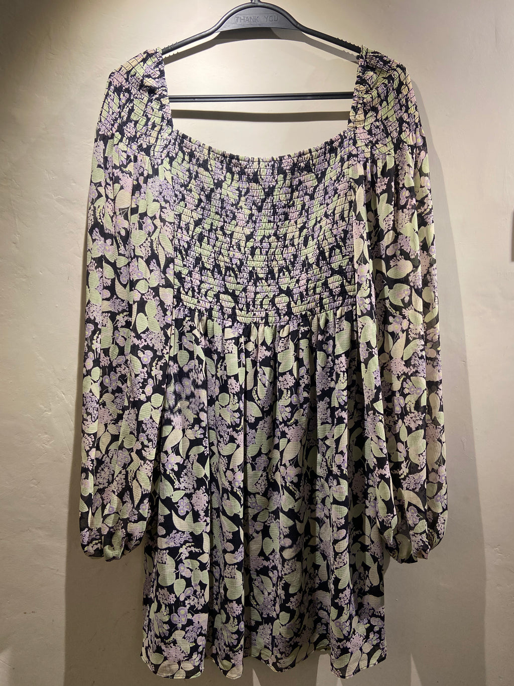 & Other Stories Lilac and Black smock babydoll dress (12)