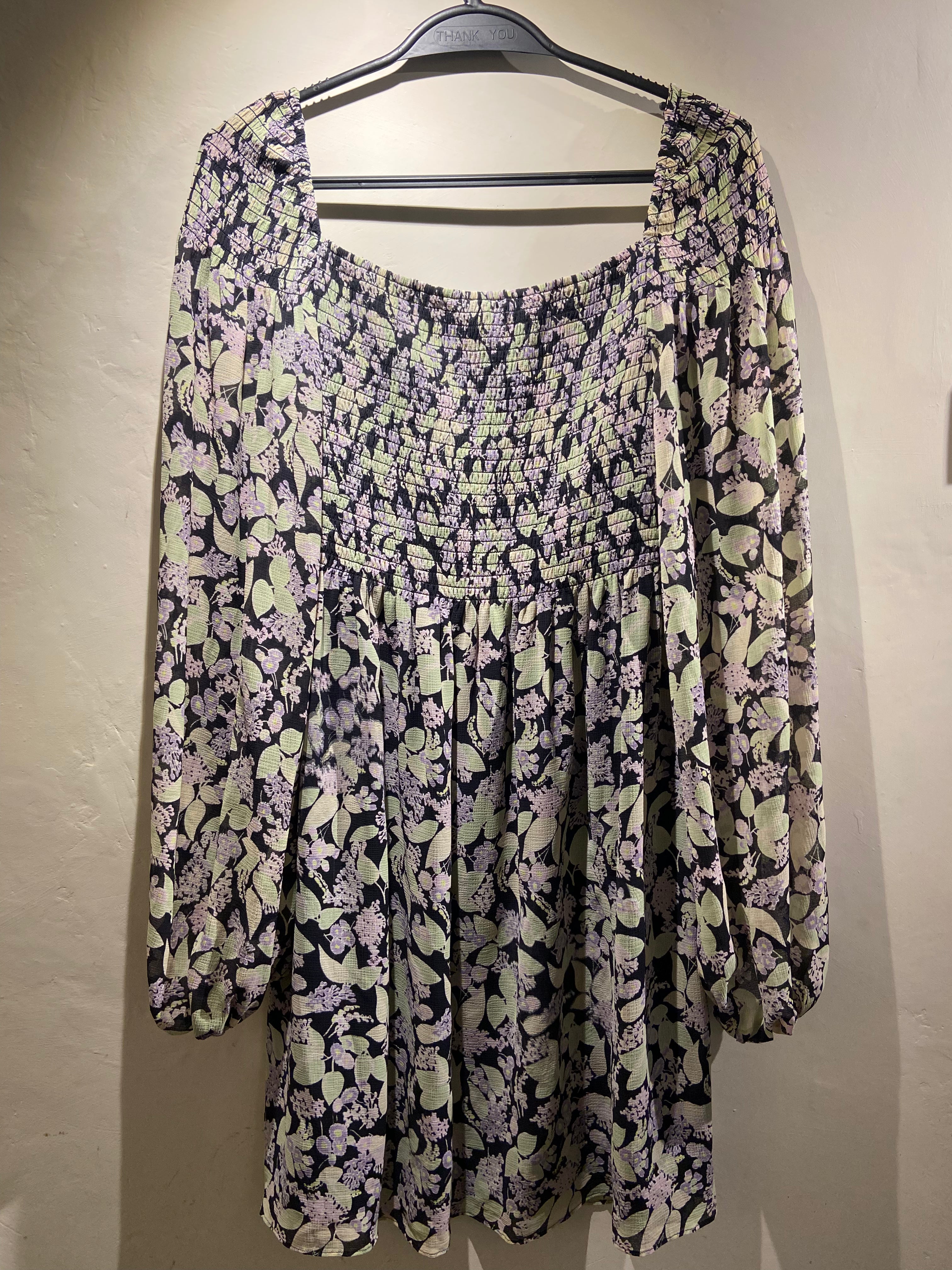 & Other Stories Lilac and Black smock babydoll dress (12)