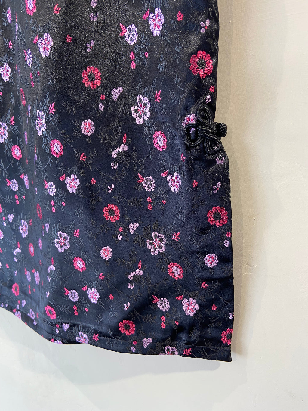 Etam Black, Pink and Purple jacquard floral mini skirt (18)