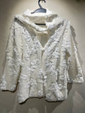 Viyella White embroidered and beaded evening jacket with scarf (10-12)