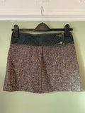 2000s Kookai wool mix tweed & denim mini skirt, size 6