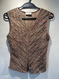 Wallis Y2K Multi-colour thread vest top, size 10 petite
