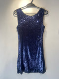 Jean Paul Gaultier Midnight blue sequin mini dress (6-8)