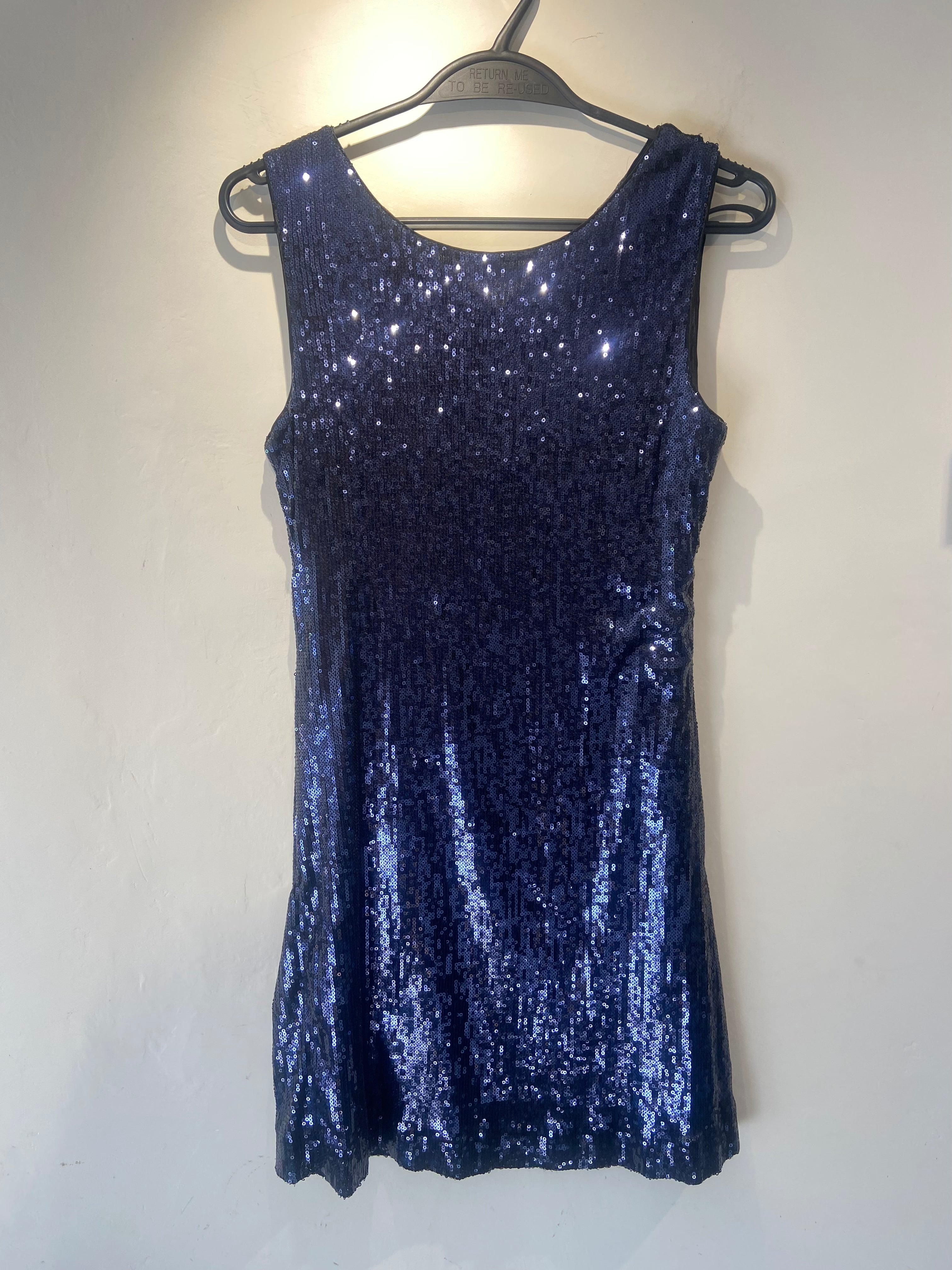 Jean Paul Gaultier Midnight blue sequin mini dress (6-8)