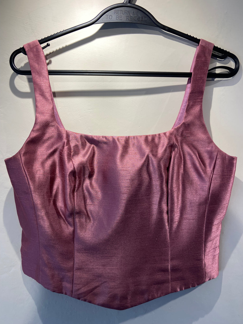 Principles Dusky pink satin corset style strap top (10)