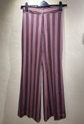 Red and brown striped tailored flared trousers (6-8)