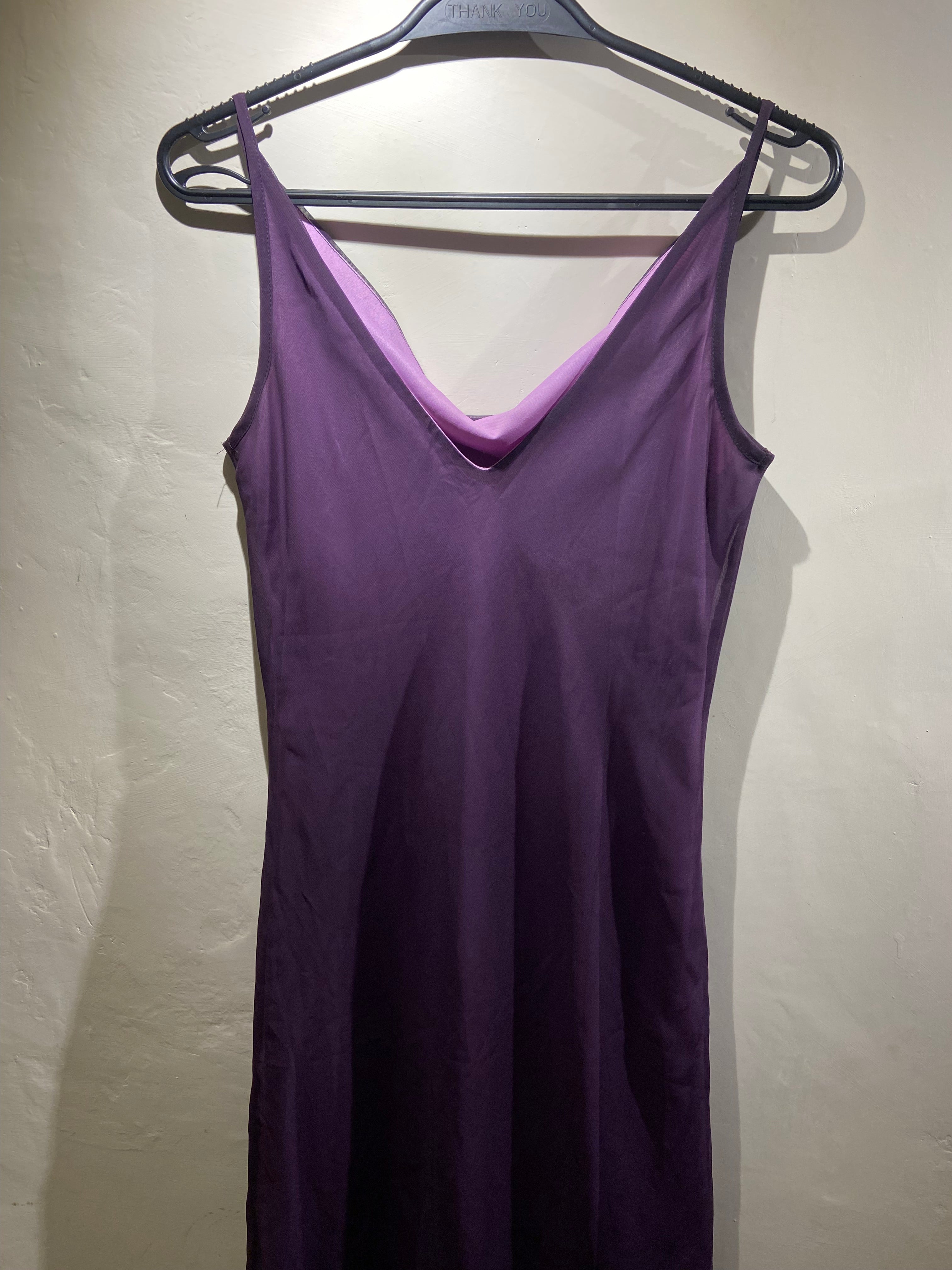 Etam Purple mesh overlay diamanté midi handkerchief hem dress (10)